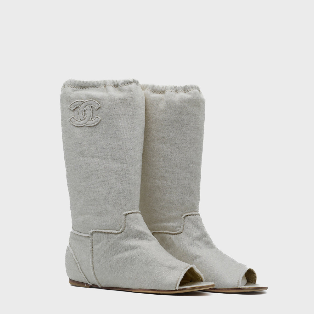 Bottines Toile Chanel Croisière 2008 par Karl Lagerfeld