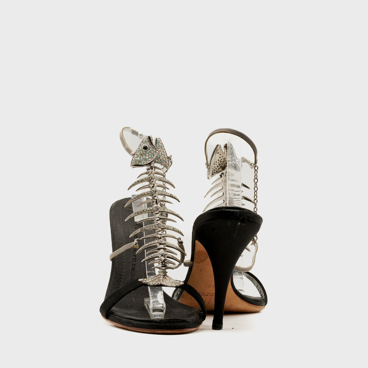 Sandales Slim Noir SS 2004 par Giuseppe Zanotti