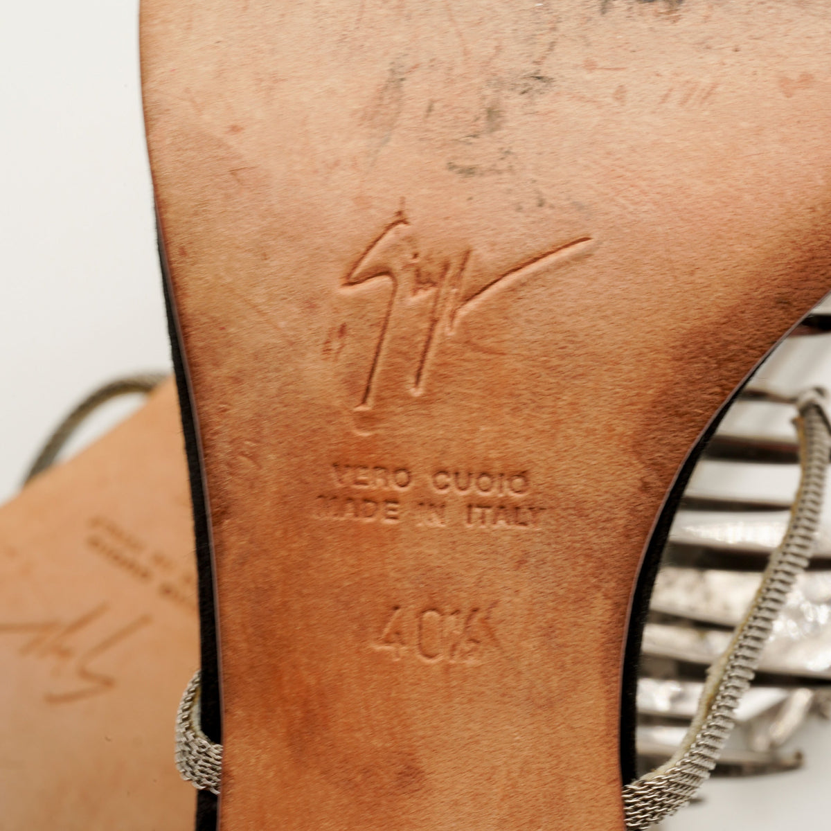 Sandales Slim Noir SS 2004 par Giuseppe Zanotti