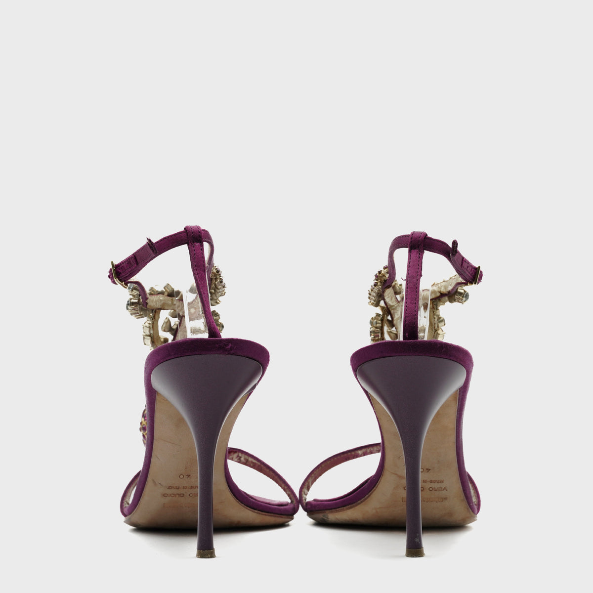 Sandales Pourpre Serpent Roberto Cavalli 2000