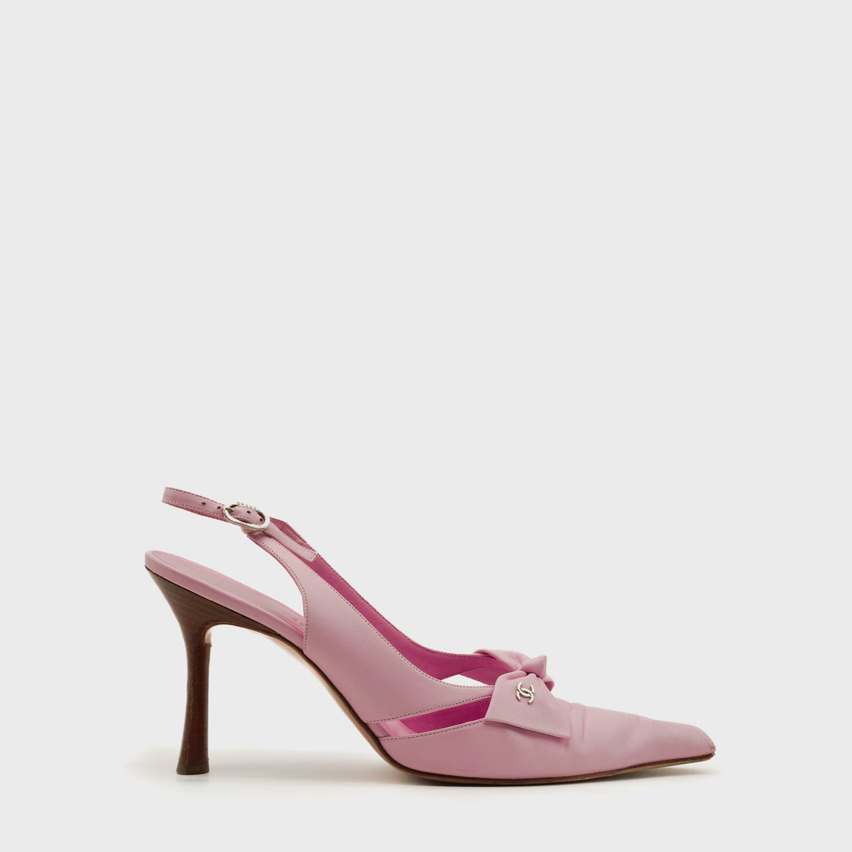 Baby Pink Heels Chanel circa 90s by Karl Lagerfeld