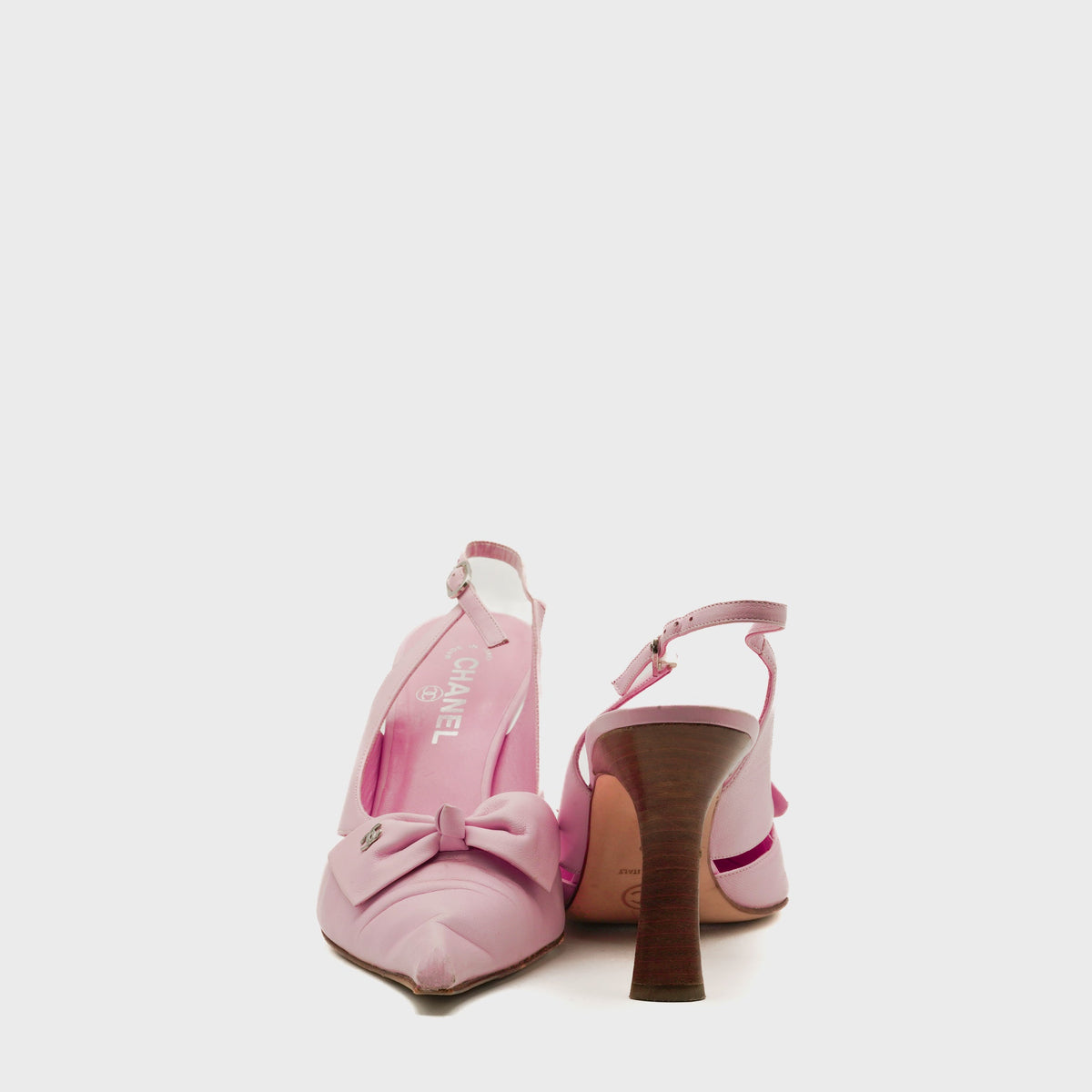 Baby Pink Heels Chanel circa 90s by Karl Lagerfeld