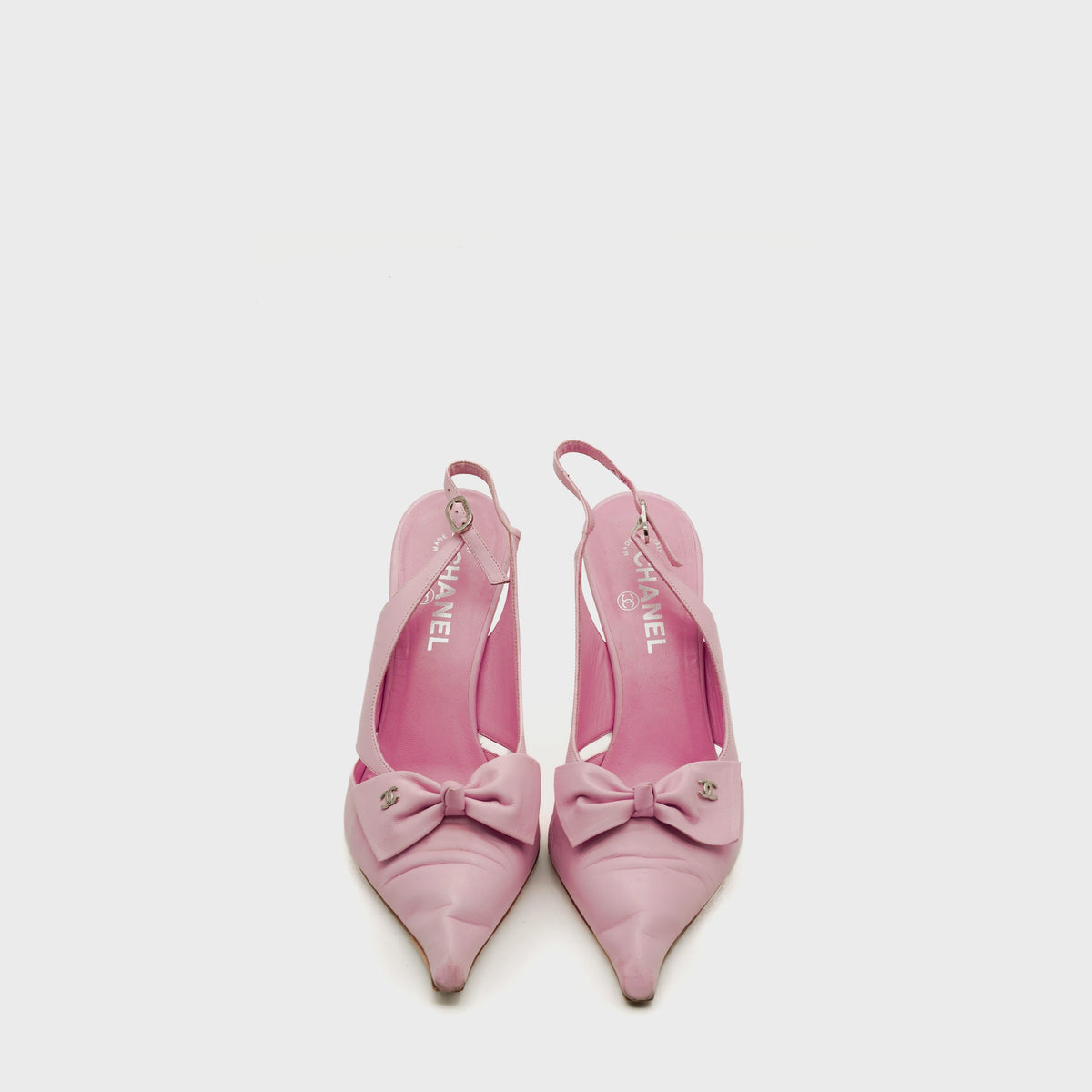 Baby Pink Heels Chanel circa 90s by Karl Lagerfeld