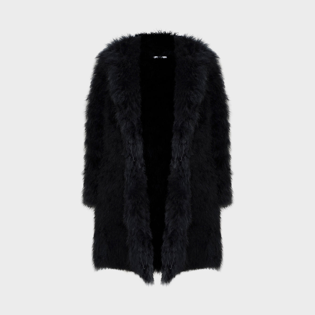 Manteau en Plumes Noir FW 2007 par Sonia Rykiel