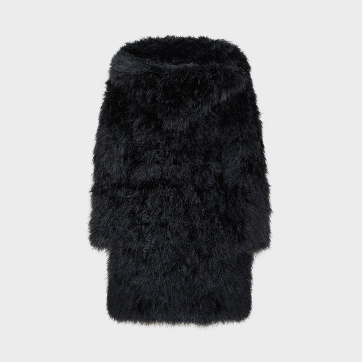 Manteau en Plumes Noir FW 2007 par Sonia Rykiel