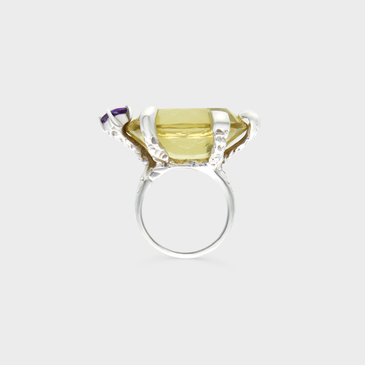 Bague Argent Citrine Christian Lacroix 1990