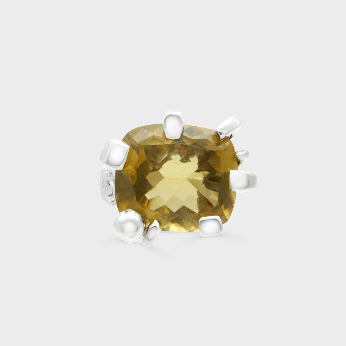 Bague Argent Citrine n2 Christian Lacroix 1990