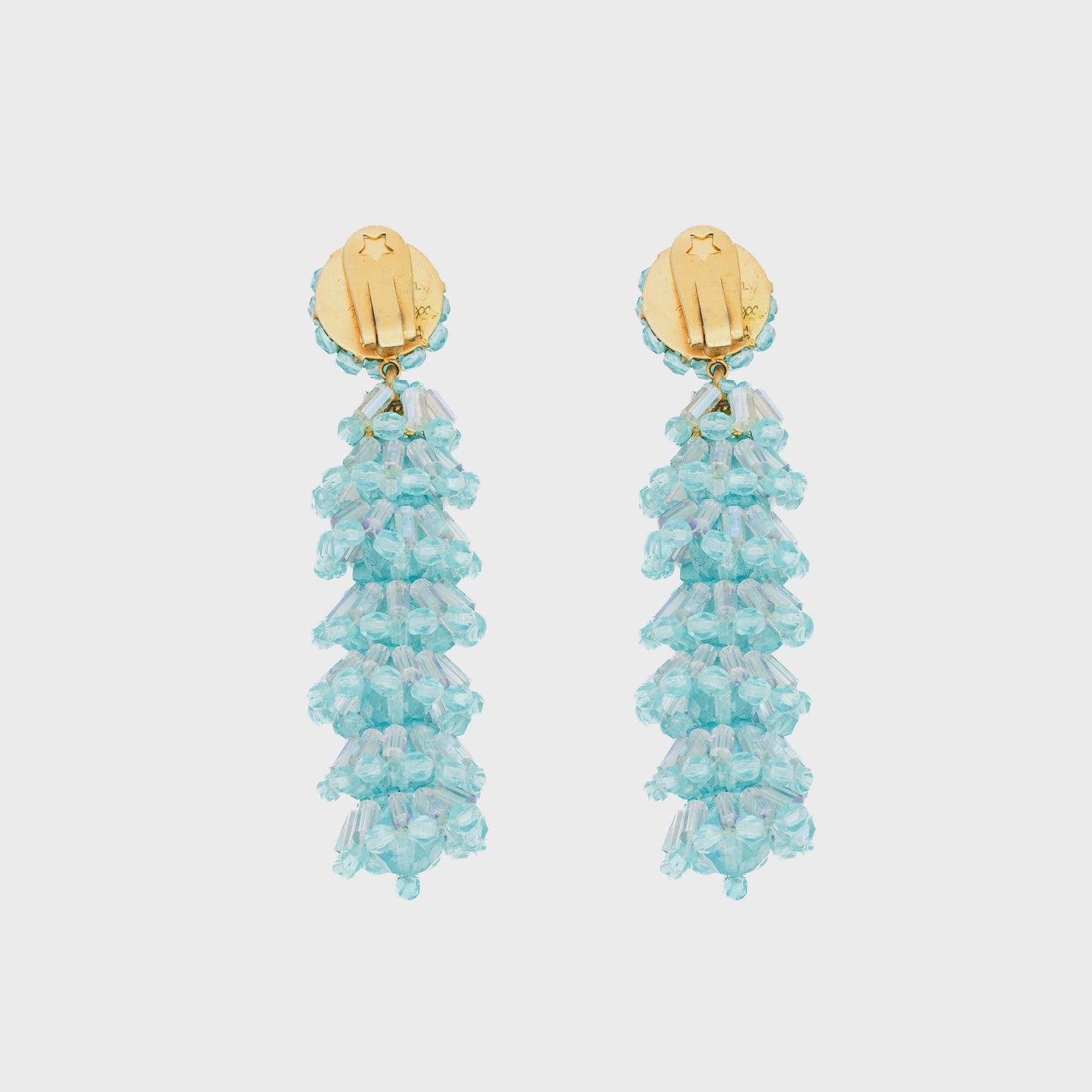 Paire de Clips en Perle Bleues Azur Coppola e Toppo