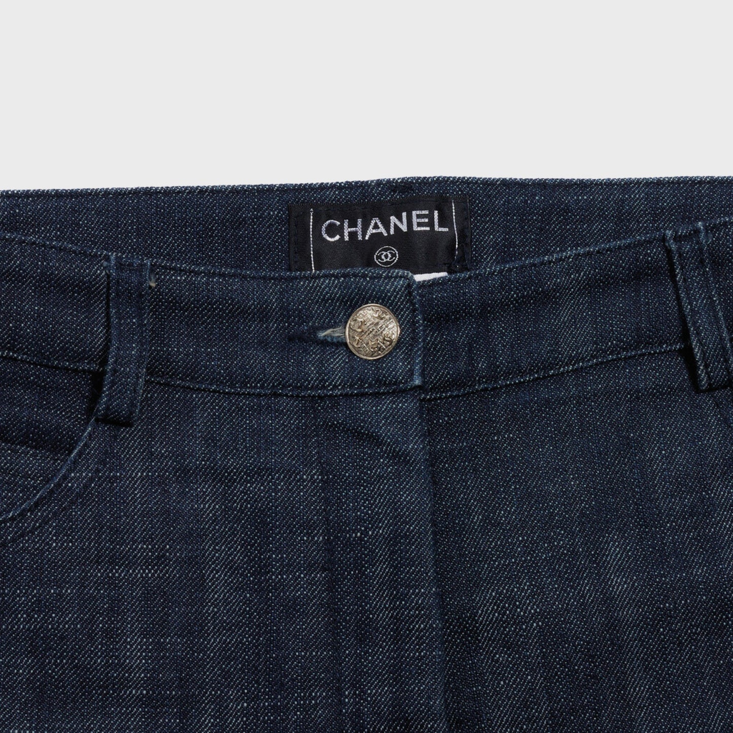 Jeans denim bleu Chanel Cruise 2005 par Karl Lagerfeld