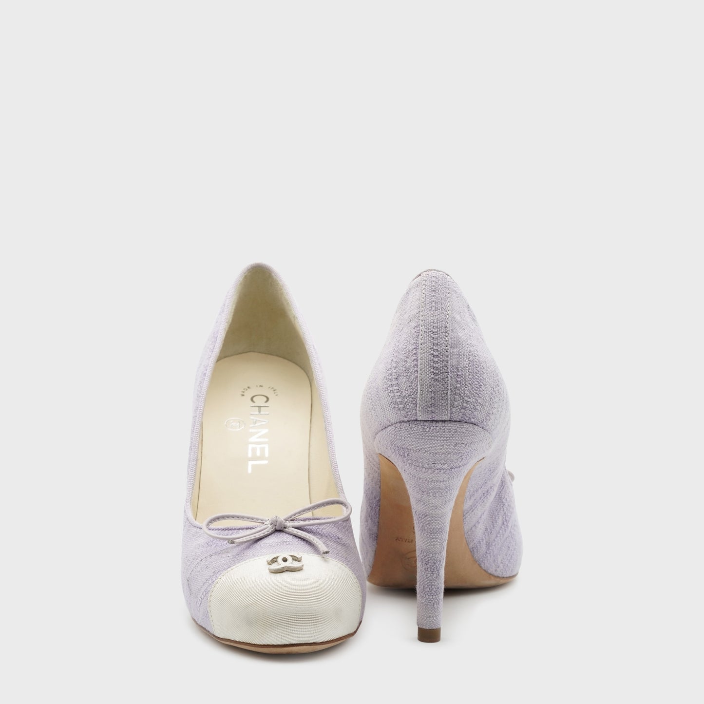 Escarpin tweed Lila Chanel 2000 par Karl Lagerfeld