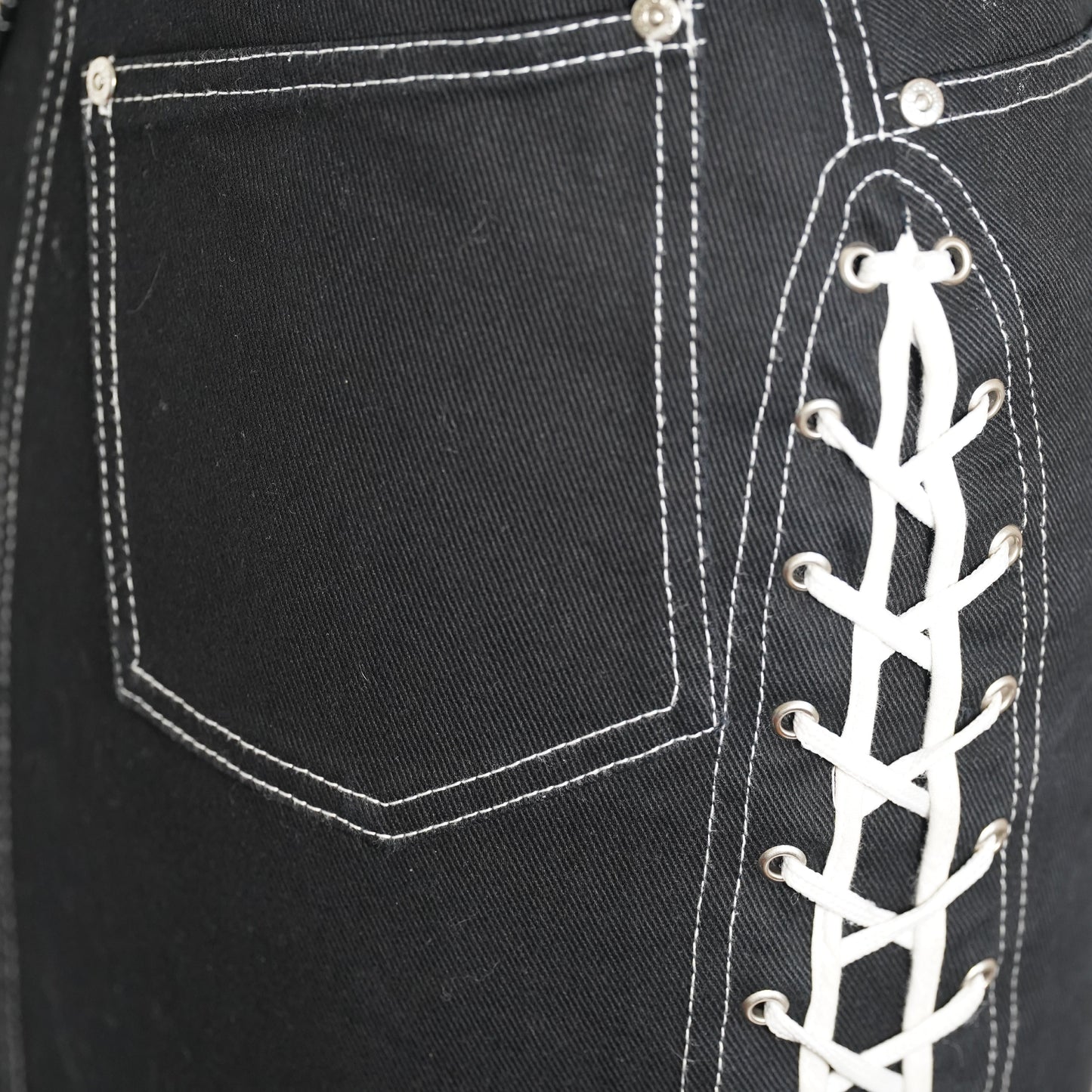 Jupe Denim Laçage Junior Gaultier SS 1992 par Jean Paul Gaultier
