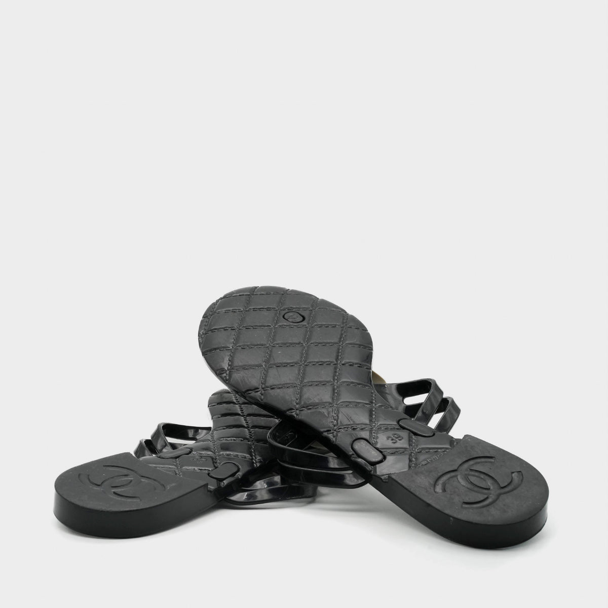 Sandales Noir Chanel 2010 par Karl Lagerfeld