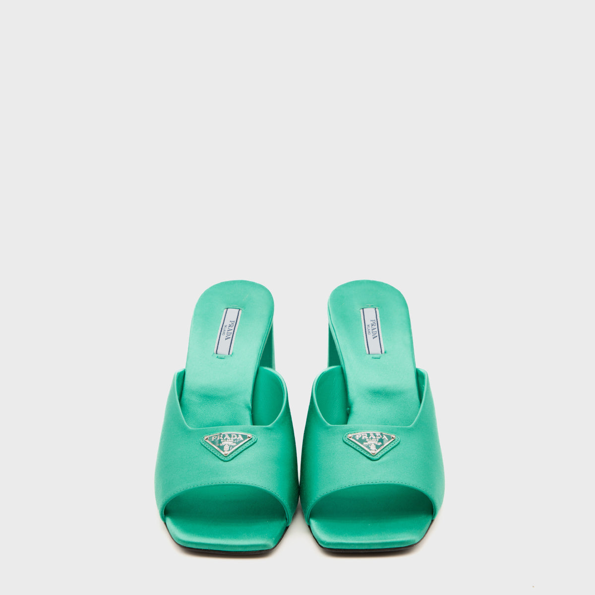 Mules Satin Emeraude Prada 2020 par Miuccia Prada