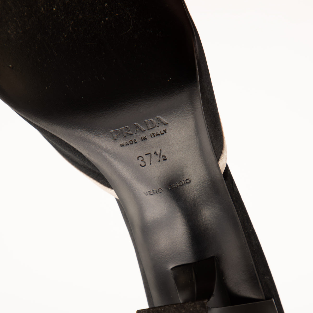Mules Satin Noir Prada 2000 par Miuccia Prada