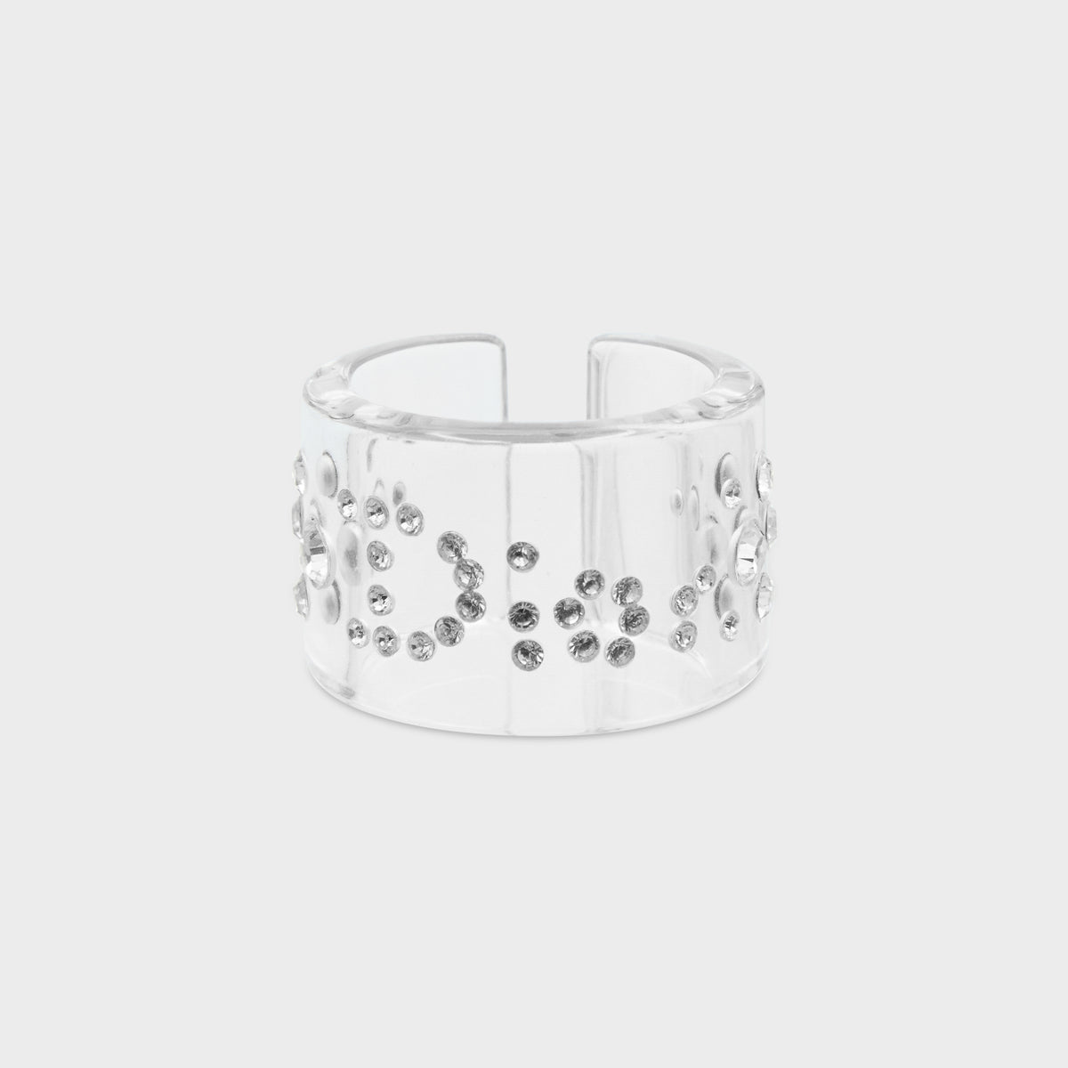 Bague Plexiglas Strass Christian Dior SS 2004 par John Galliano