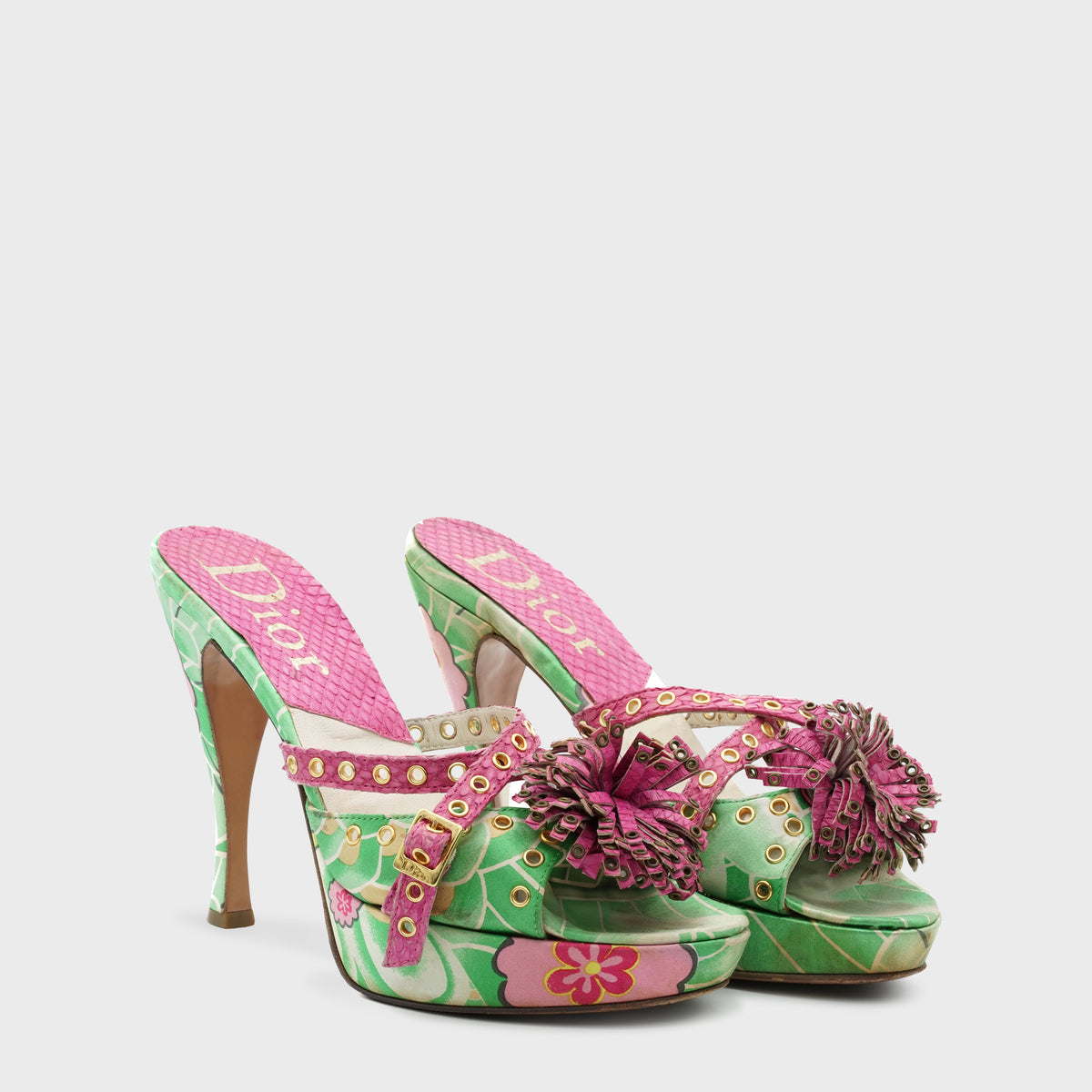 Mules Satin Koi Christian Dior FW 2003 par John Galliano