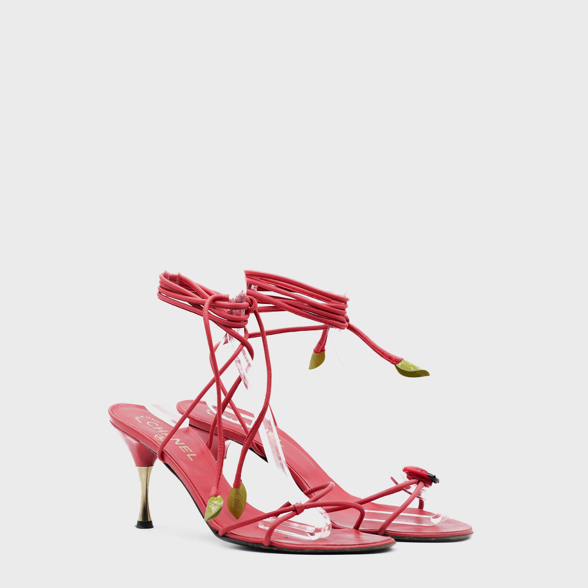 Sandales Brides Rose Chanel SS 2004 par Karl Lagerfeld