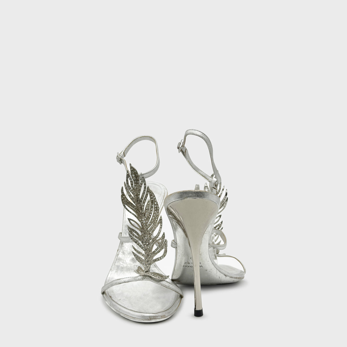 Sandales Argent Strass Roberto Cavalli 2000