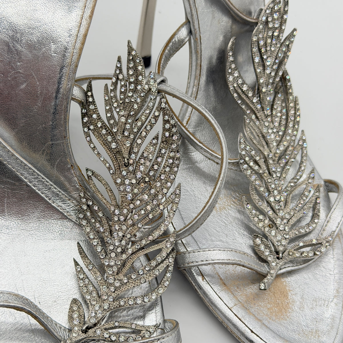 Sandales Argent Strass Roberto Cavalli 2000