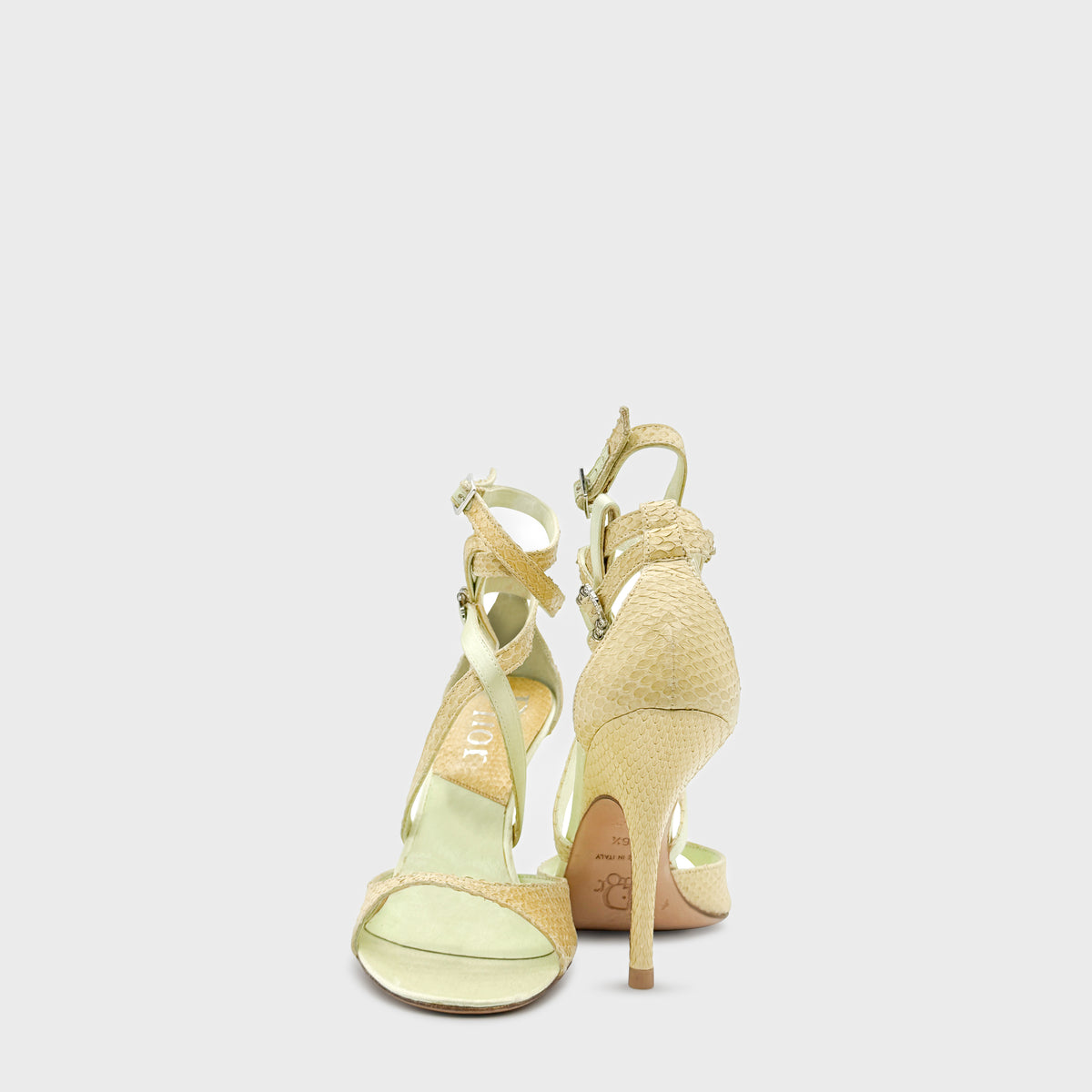 Escarpin Python Jaune Christian Dior 2000 par John Galliano