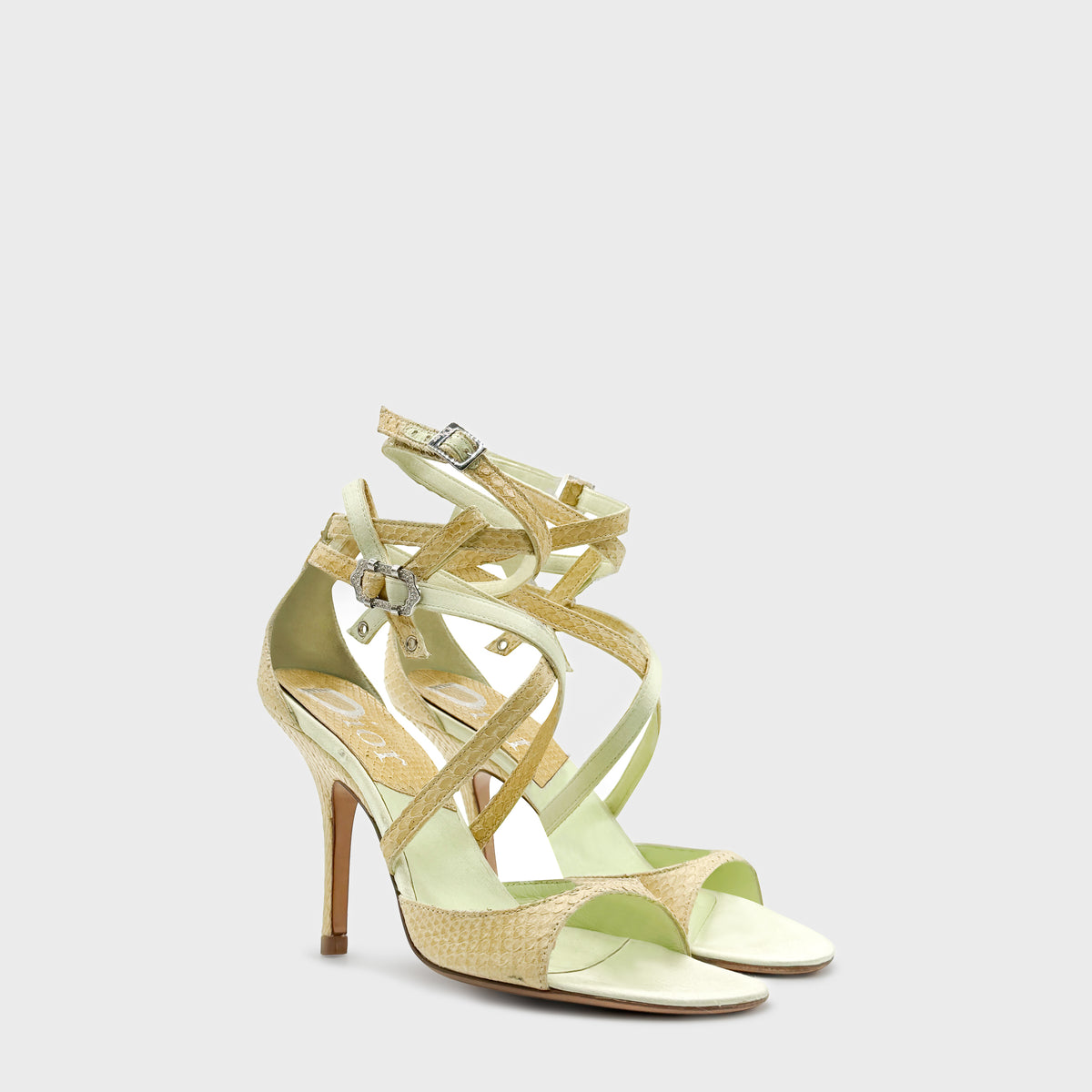 Escarpin Python Jaune Christian Dior 2000 par John Galliano