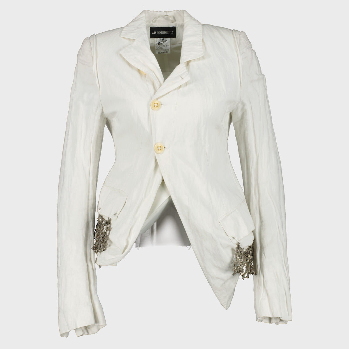 Veste Blanche Destructuré blanche Ann Demeulemeester 1990
