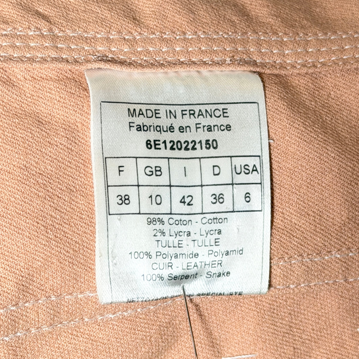 Veste Beige Christian Dior SS 2006 par John Galliano