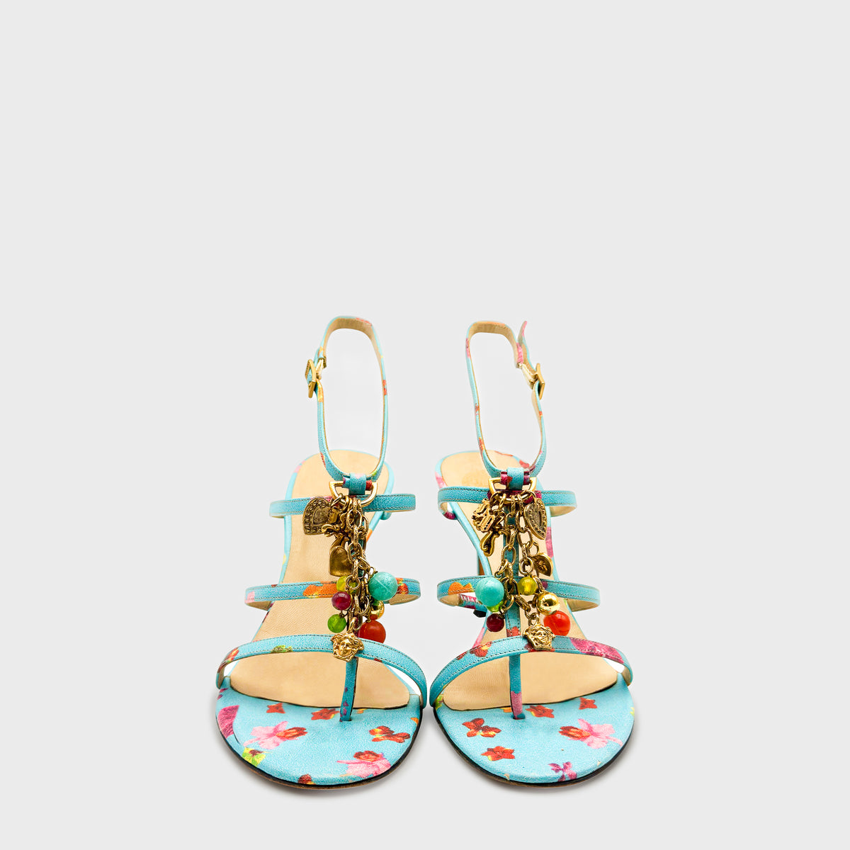 Sandales Bleu et Fleur Versace SS 2004