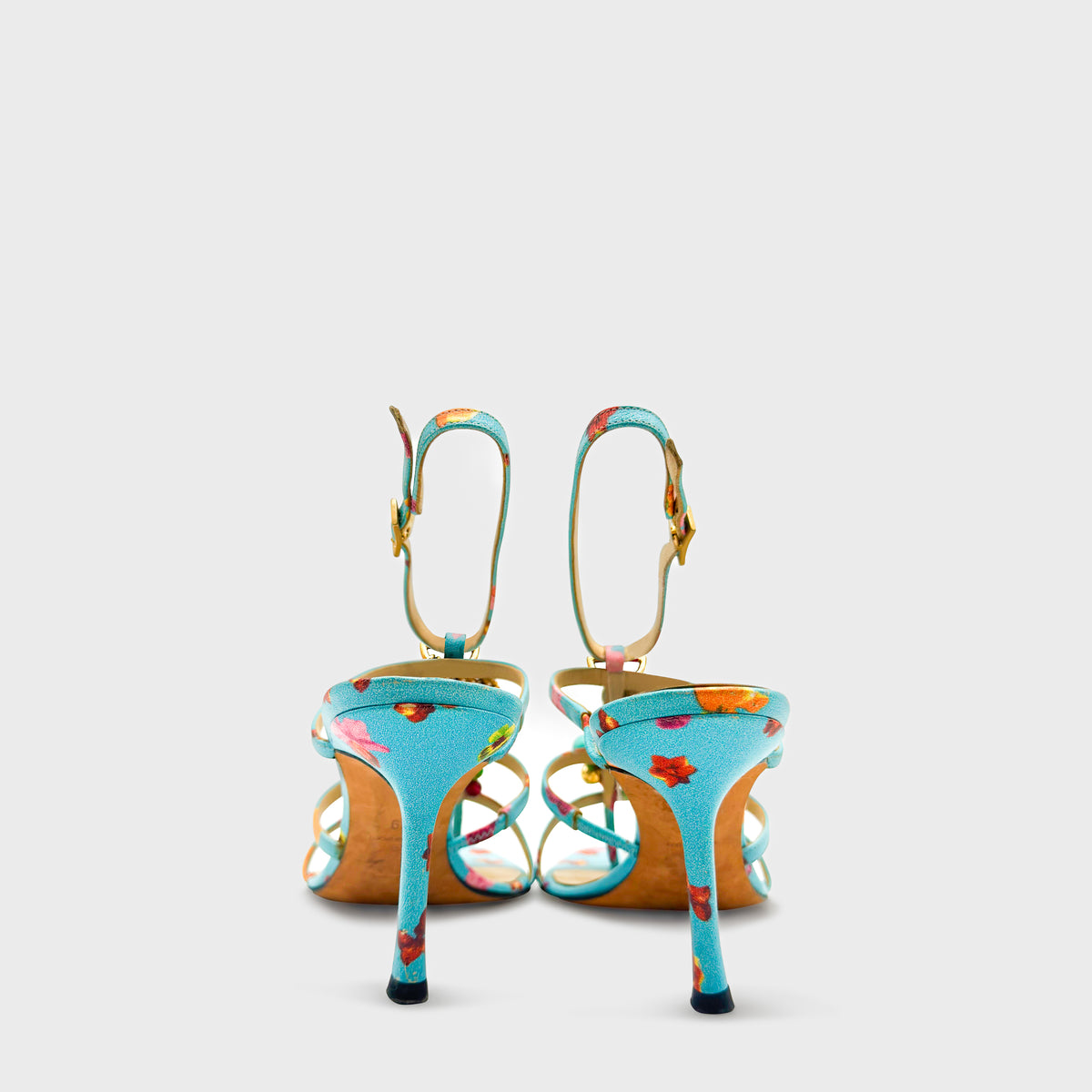 Sandales Bleu et Fleur Versace SS 2004