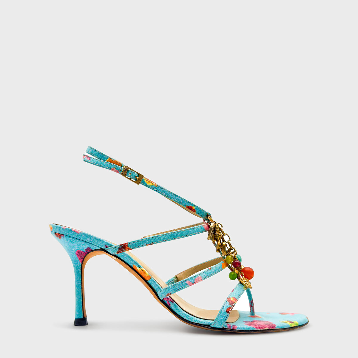 Sandales Bleu et Fleur Versace SS 2004