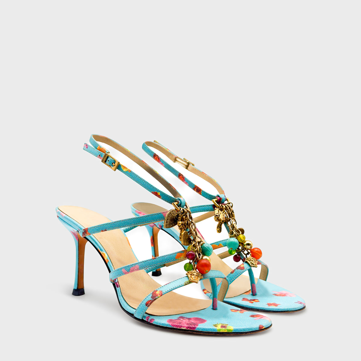 Sandales Bleu et Fleur Versace SS 2004