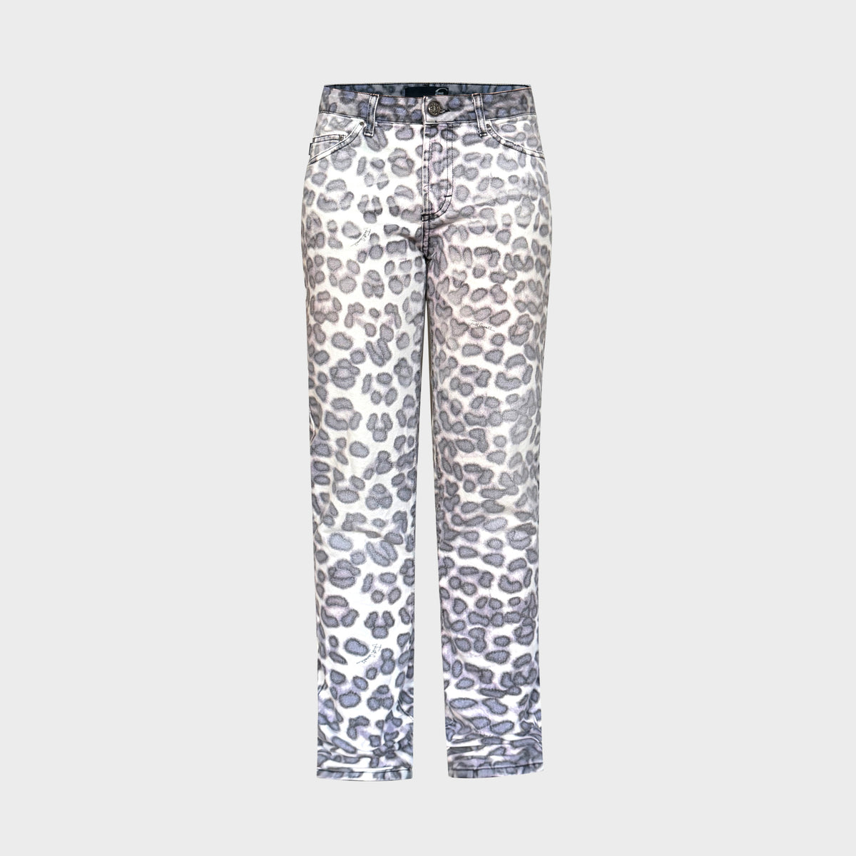Purple Leopard Print Pants Roberto Cavalli 2010s