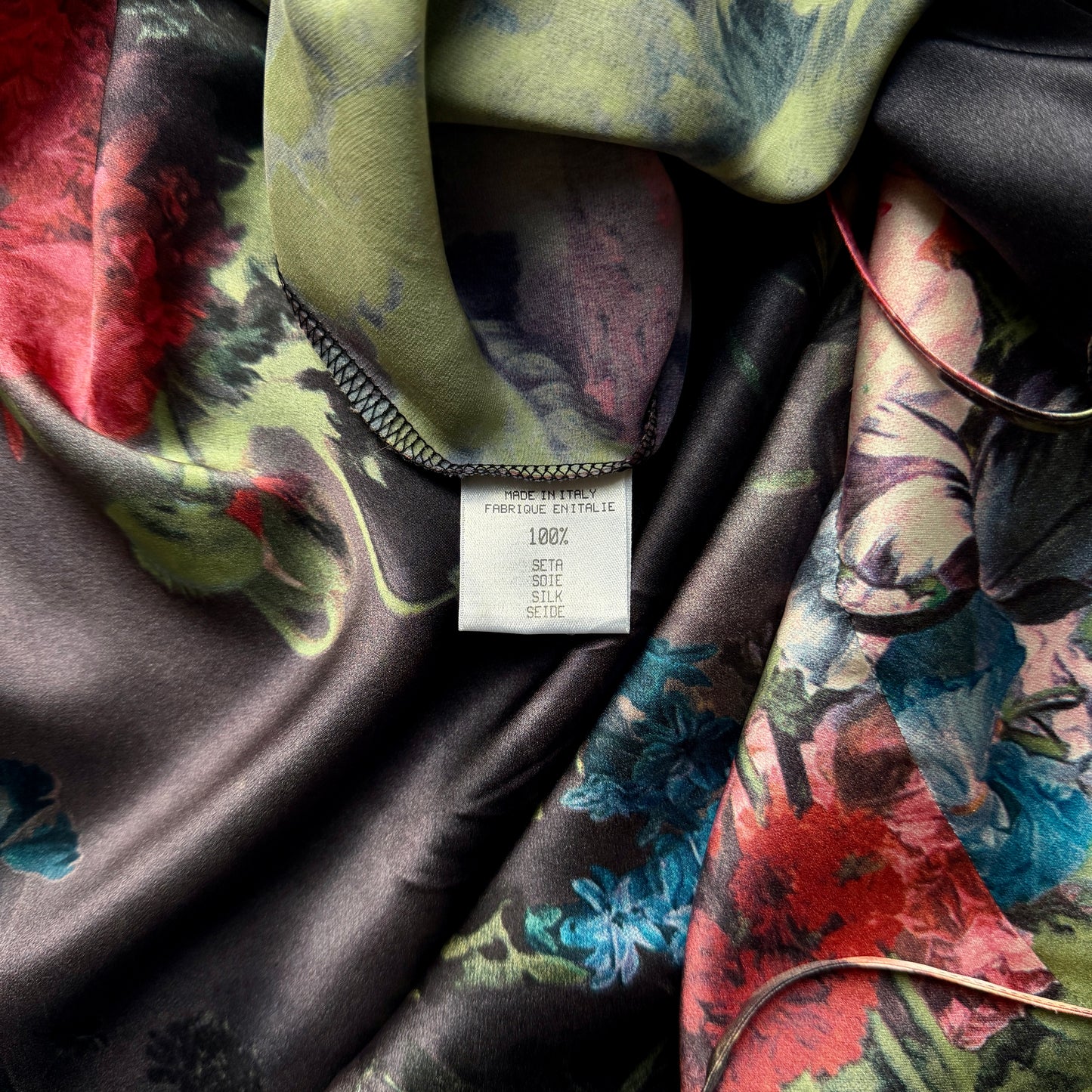 Robe Soie Print Fleur Roberto Cavalli FW 1994
