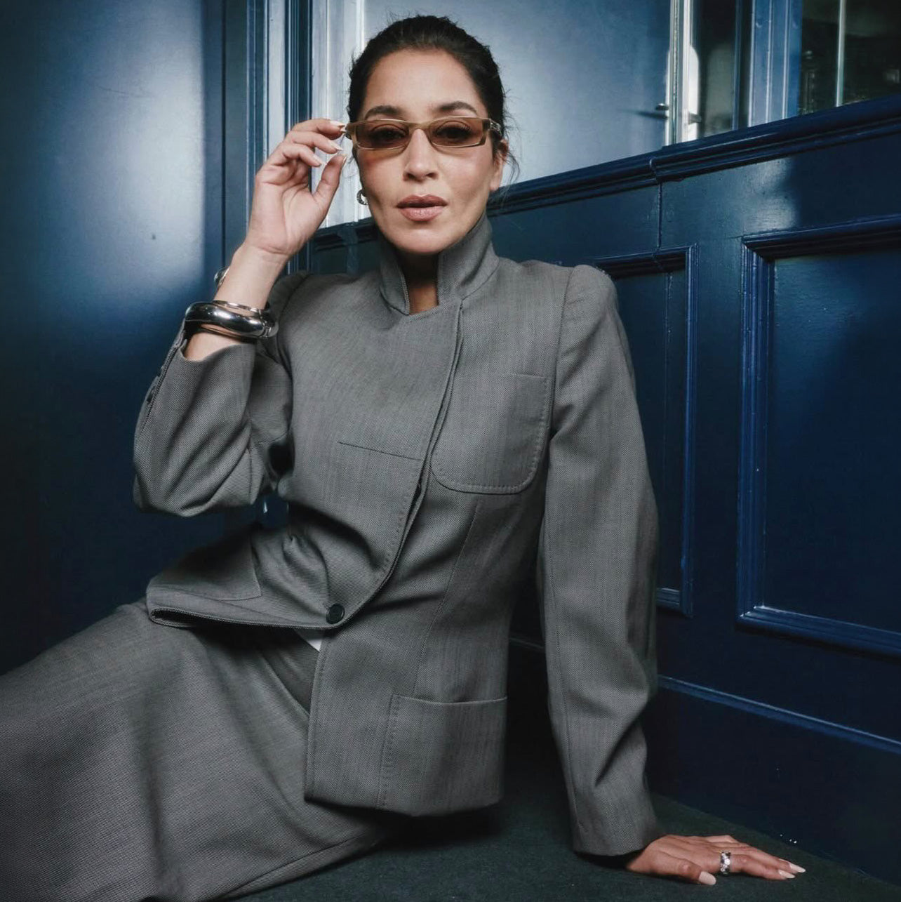 Grey Tailored Suit Set Alexander McQueen FW 2000