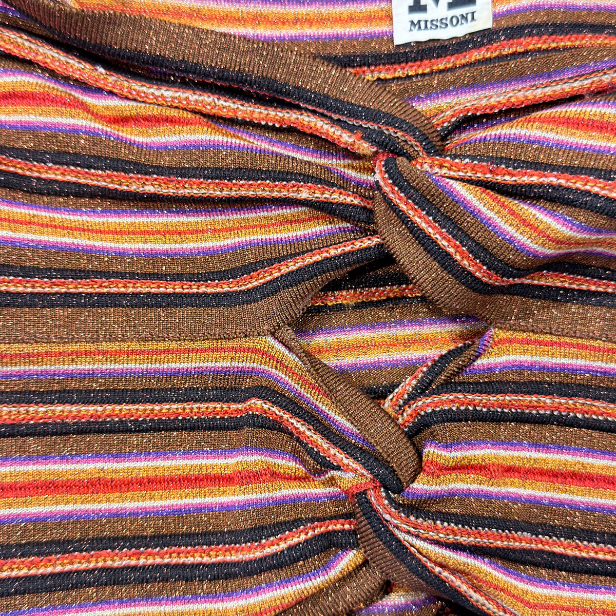 Cut-Out Striped Mini Dress Missoni 2000s