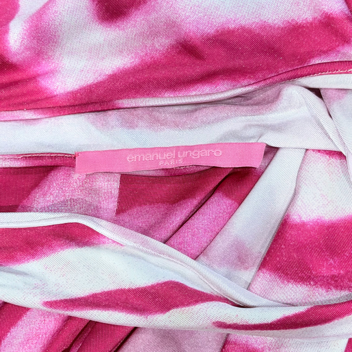 Asymmetric Zebra Print Halter Top Ungaro SS 2001 by Giambattista Valli