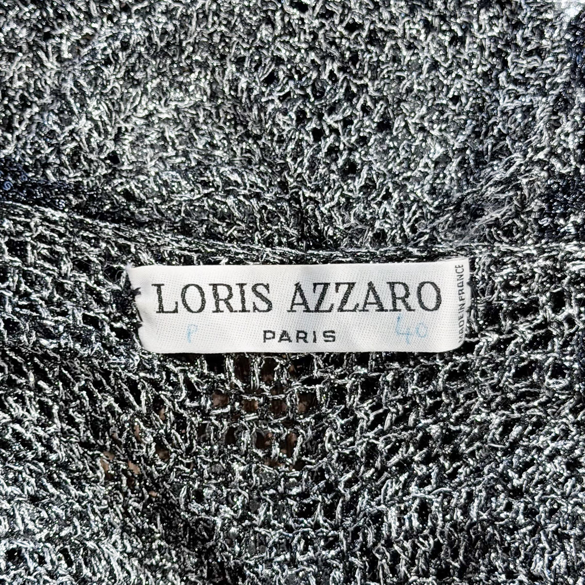 Black & Silver Chain Fringe Top Loris Azzaro Circa 1971