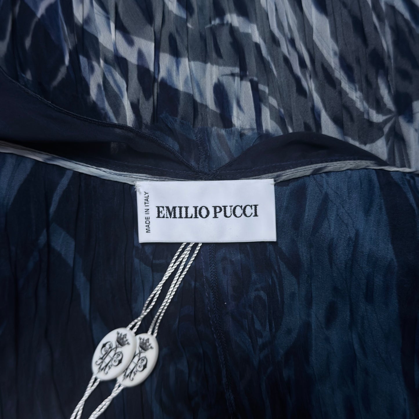 Blue Pleated Chiffon Ruffle Gown Emilio Pucci SS 2011