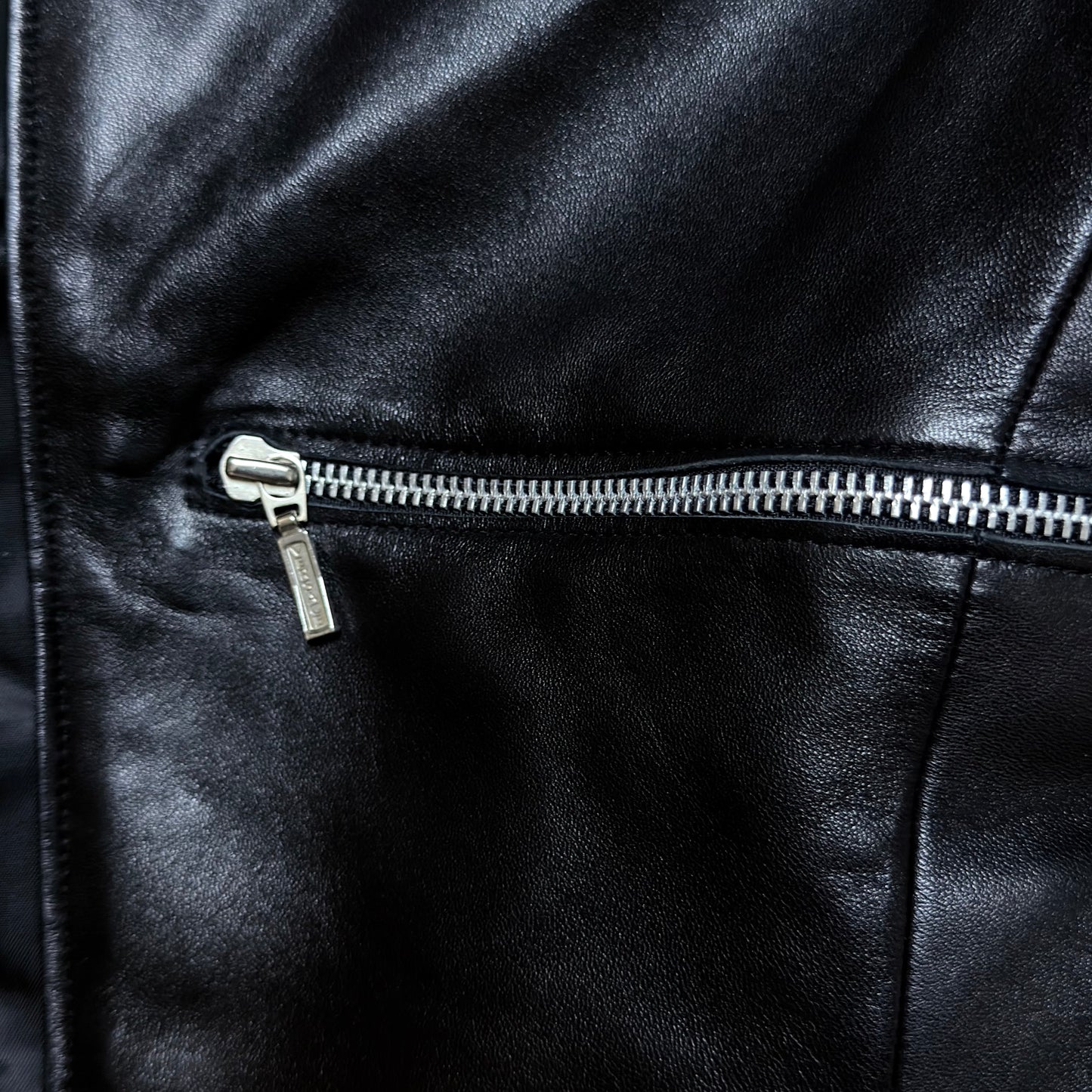 Black Leather Zip Top Versace FW 1998 by Donatella Versace