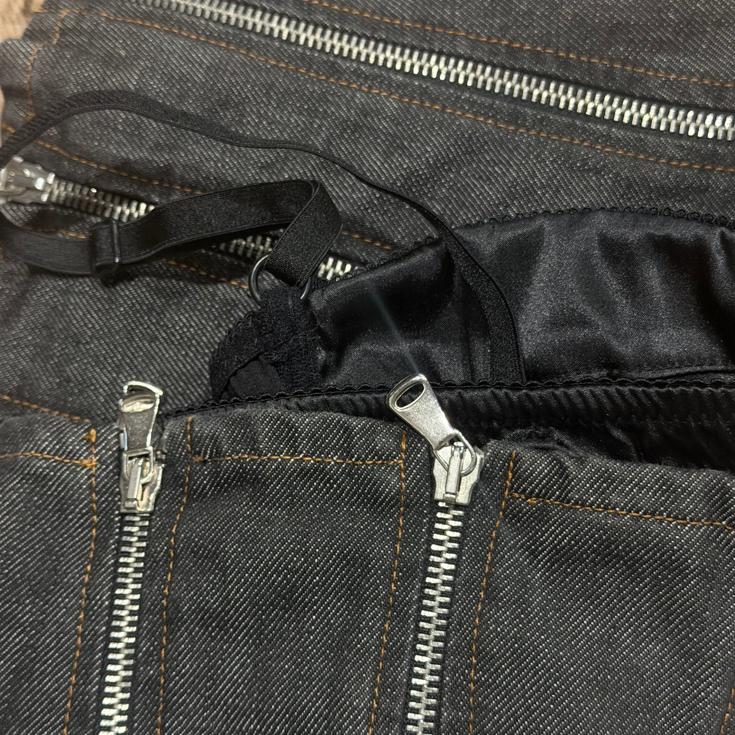 Denim Corset Top with Zipper Dolce & Gabbana 2000s