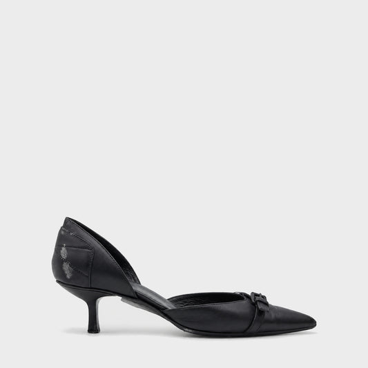 Black Buckled Kitten Heels Gucci 2000s by Tom Ford
