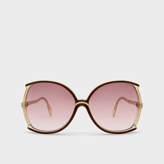 Brown Oversized Sunglasses Silhouette 1970s