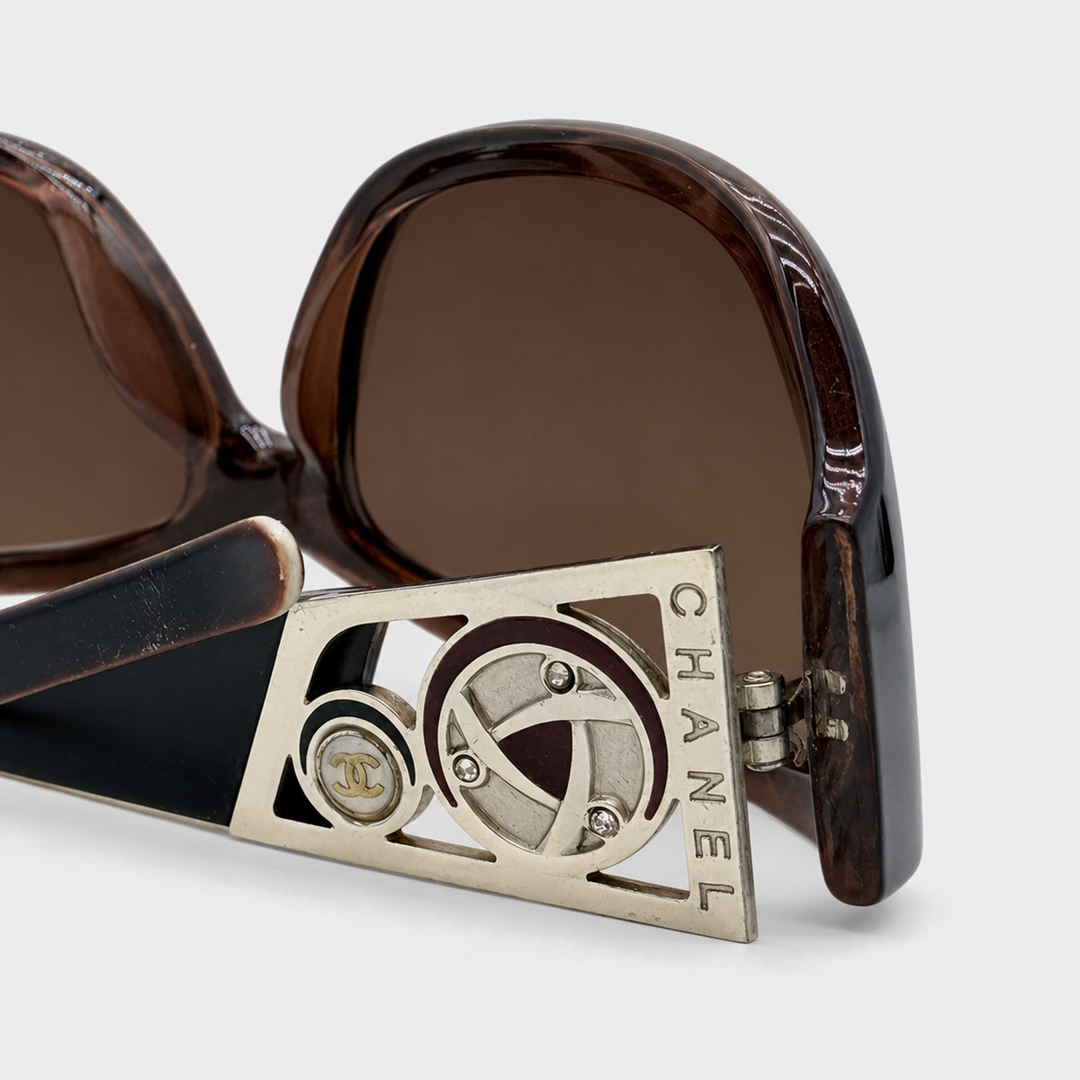 Metallic Mecha Sunglasses Chanel