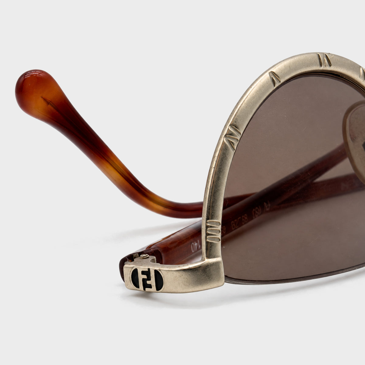 Rare Gold Half-Moon Sunglasses Fendi 1980s