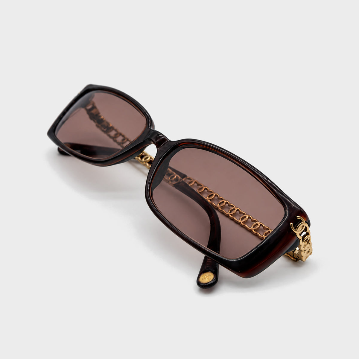 Brown CC Chain Sunglasses Chanel