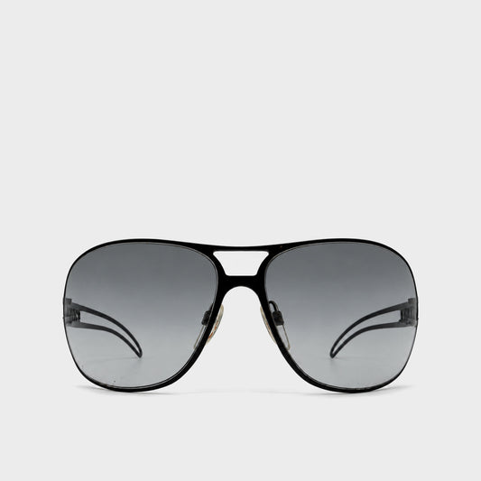 Black Logo Aviator Sunglasses Chanel