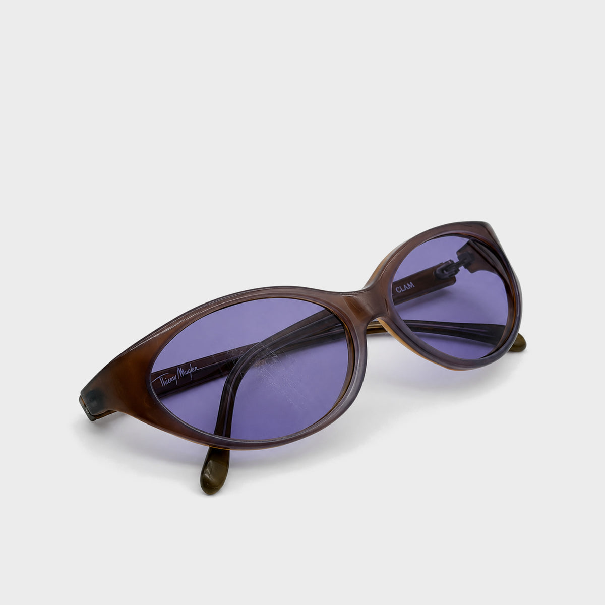 Brown & Purple Oval Sunglasses Thierry Mugler