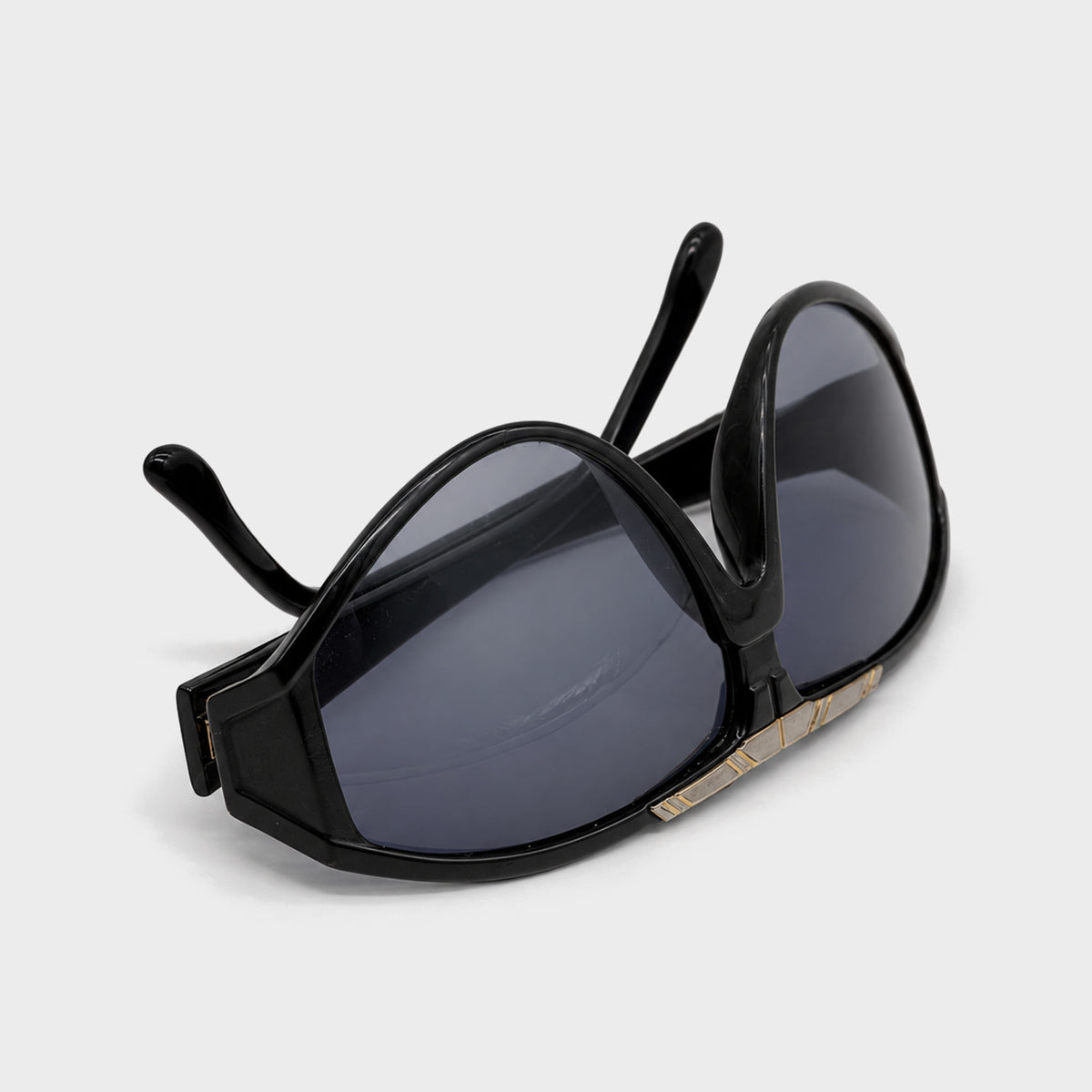 Black Oversized Sunglasses Courrèges Circa 1980s