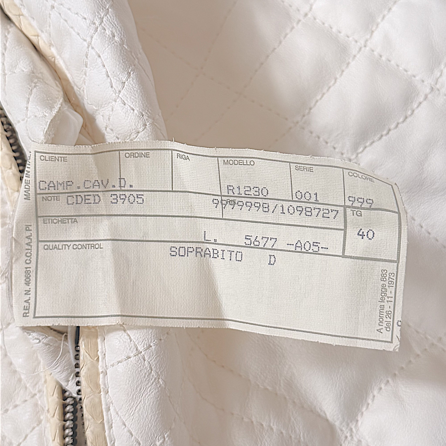 White Leather, Fox & Snake Coat Roberto Cavalli FW 2005