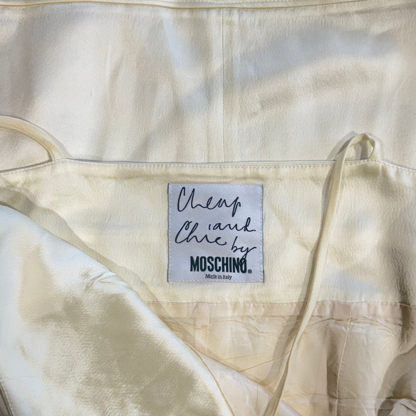 Yellow Butter Satin Dress Moschino 2000